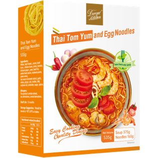 thai tom yum and egg noodles